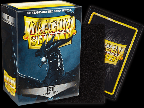 Dragon Shield - Jet - Matte - 100 Standard Size Sleeves