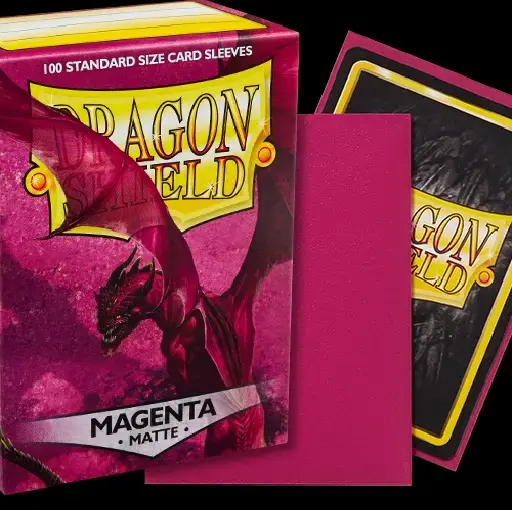 Dragon Shield -  Magenta - Matte - 100 Standard Size Sleeves