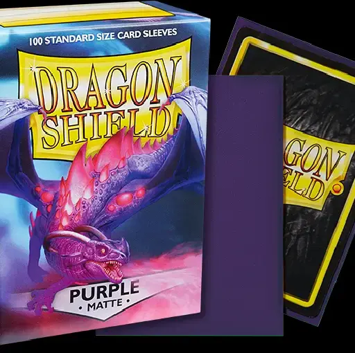 Dragon Shield - Purple - Matte - 100 Standard Size Sleeves