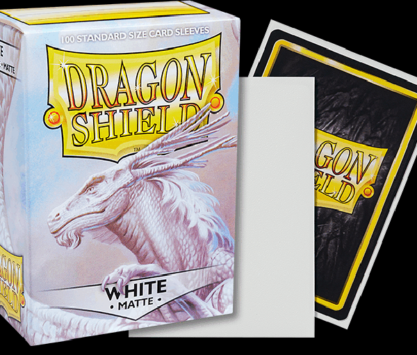 Dragon Shield - White - Matte - 100 Standard Size Sleeves