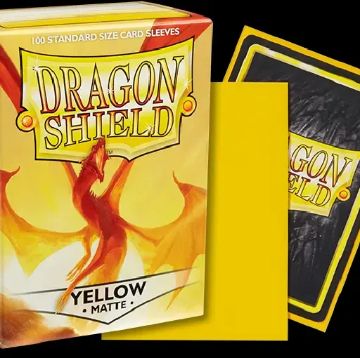 Dragon Shield - Yellow - Matte - 100 Standard Size Sleeves