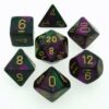 Chessex Gemini Polyhedral 7-Die Set - Green-Purple w/gold