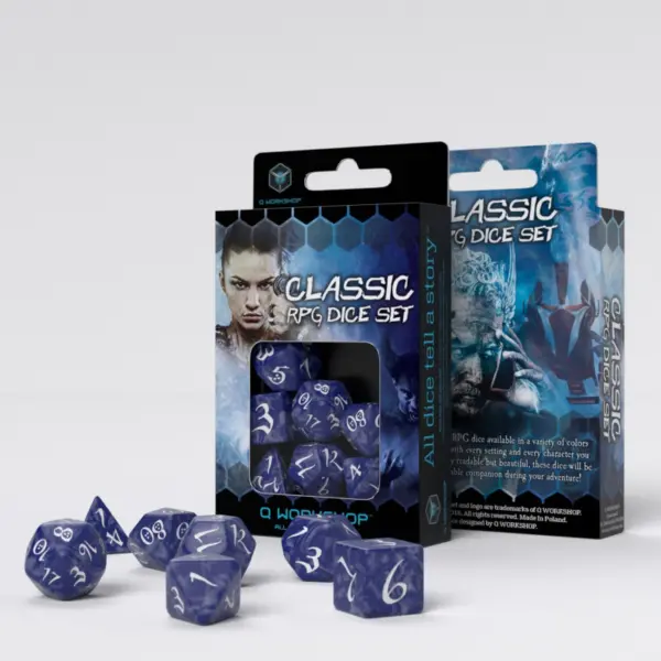 Classic Rpg Cobalt &Amp; White Dice Set (7)