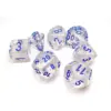 Dice-Borealis-Icicle-Die Chessex Borealis Mini-Polyhedral Icicle/Light Blue Luminary 7-Die Set
