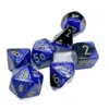Chessex Gemini Polyhedral 7-Die Set - Black-Blue W/Gold