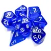 Chessex Translucent Polyhedral 7-Die Set - Blue/White