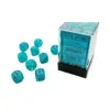 Chessex Signature 12Mm D6 With Pips Dice Blocks (36 Dice) - Cirrus Aqua W/Silver