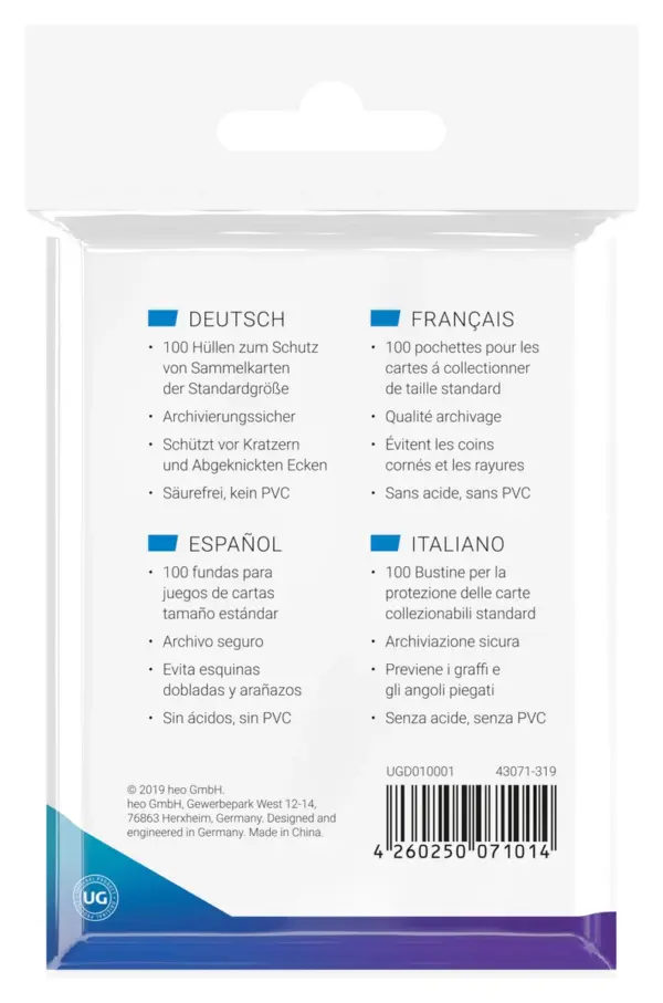 Ultimate Guard Classic Sleeves Standard Size (100)