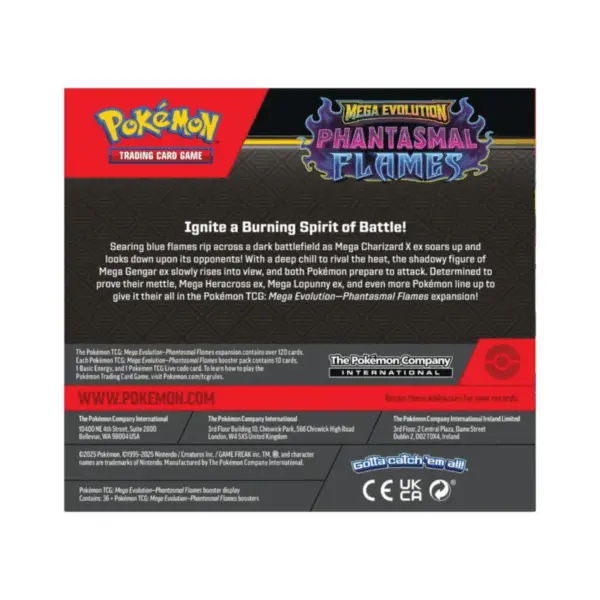 Pokémon Phantasmal Flames Booster Display (36 Packs)