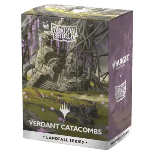 Dragon Shield Standard Size License Sleeves Landfall Series Verdant Catacomb (100 Sleeves)