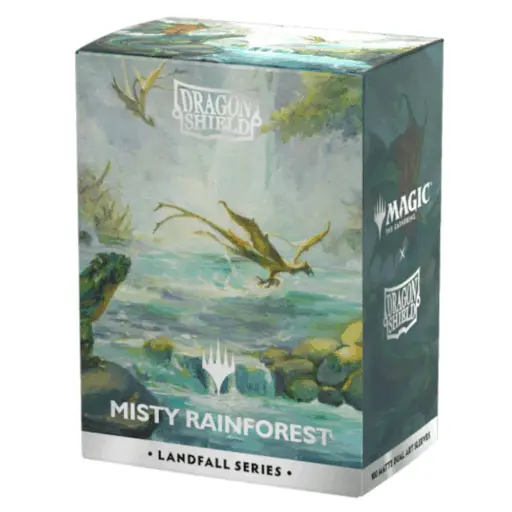 Dragon Shield Standard size License Sleeves Landfall Series Misty Rainforest (100 Sleeves)