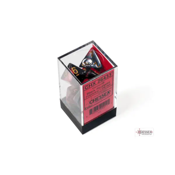 Chessex Gemini Polyhedral 7-Die Set Black-Redgold