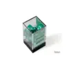 Chessex Marble Polyhedral 7-Die Set - Oxi-Copper White Case Chessex Marble Polyhedral 7-Die Set - Oxi-Copper W/White Case