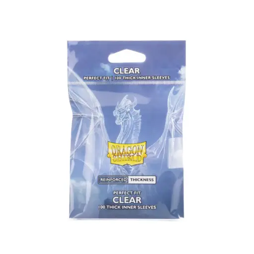 Dragon Shield Standard size Perfect Fit Thick Inner Clear (100 Sleeves)