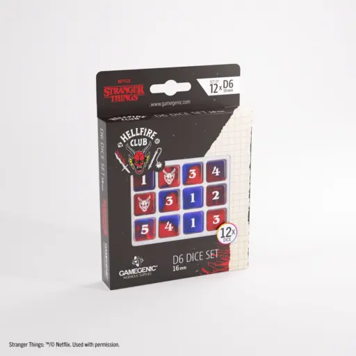Gamegenic Stranger Things Hellfire Club D6 Dice Set (12x) 16mm
