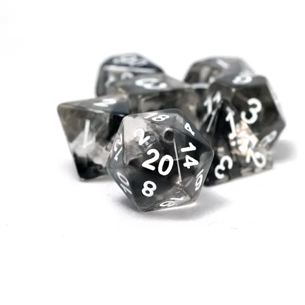 Sirius Dice Black Cloud Translucent Resin