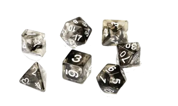Sirius Dice Black Cloud Translucent Resin