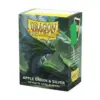 Dragon Shield Sleeves - Standard Size - Matte Dual - Apple Green &Amp; Silver (100 Sleeves)