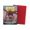 Dragon Shield Sleeves - Standard Size - Matte Dual - Crimson &Amp; Silver (100 Sleeves)