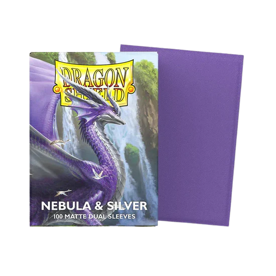 Dragon Shield Sleeves - Standard Size - Matte Dual - Nebula &Amp; Silver (100 Sleeves)