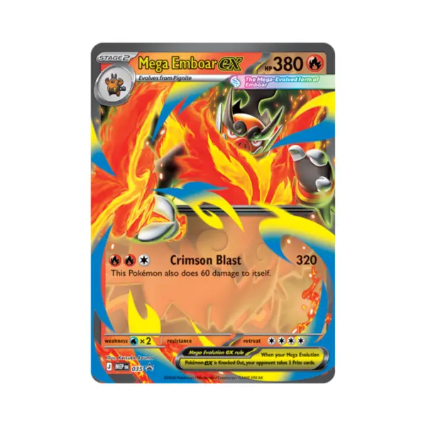 Pokémon Ascended Heroes Mega Emboar Ex Box Promo Pokémon Ascended Heroes Mega Emboar Ex Box