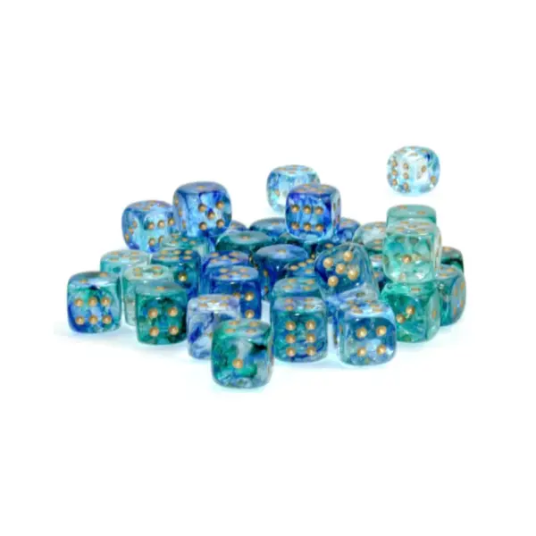 Chessex 12Mm D6 Blocks - Nebula Tm 12Mm D6 Oceanicgold Luminary Dice Block™ (36 Dice) Contents Chessex 12Mm D6 Blocks - Nebula Tm 12Mm D6 Oceanic/Gold Luminary Dice Block™ (36 Dice)