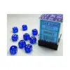 Chessex Translucent 12mm d6 with pips Dice Block - Blue w/white