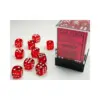 Chessex Translucent 12mm d6 with pips Dice Blocks (36 Dice) - Red w/white