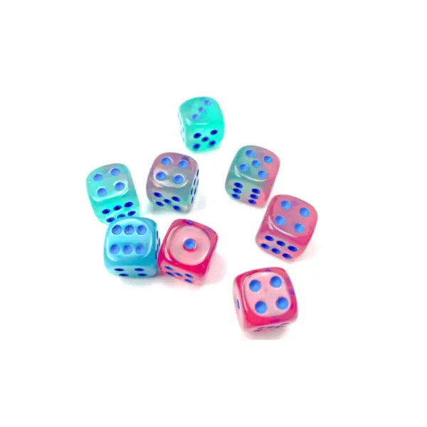 Gemini 12Mm D6 Gel Green-Pink/Blue Luminary Dice Block (36 Dice)