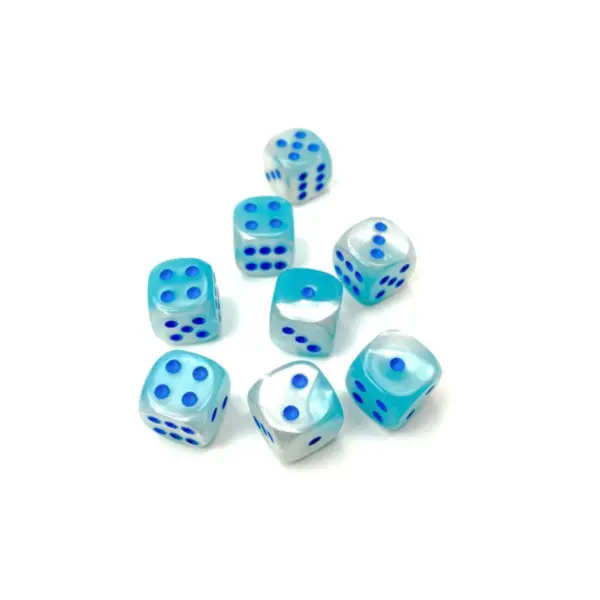 Gemini 12Mm D6 Pearl Turquoise-Whiteblue Luminary Dice Block (36 Dice) Contents Gemini 12Mm D6 Pearl Turquoise-White/Blue Luminary Dice Block (36 Dice)
