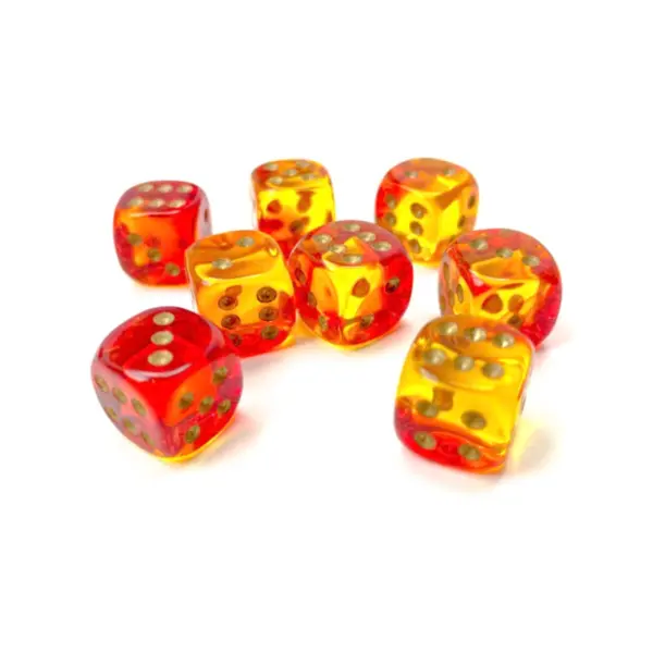 Gemini 12Mm D6 Translucent Red-Yellowgold Dice Block (36 Dice) Contents Gemini 12Mm D6 Translucent Red-Yellow/Gold Dice Block (36 Dice)