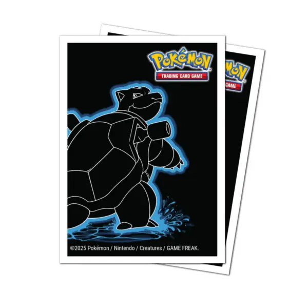 Up - Neon Kanto 105Ct Apex Deck Protector Sleeves Blastoise For Pokémon