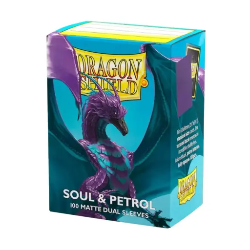 Dragon Shield Sleeves - Standard size - Matte Dual - Soul & Petrol (100 Sleeves)