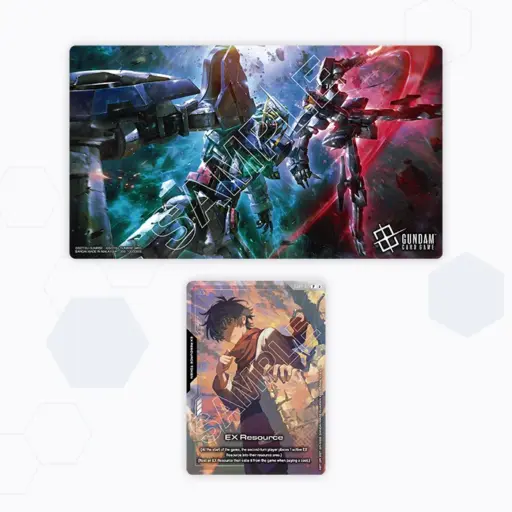 Gundam Card Game Playmat and Card Set Mobile Suit Gundam 00