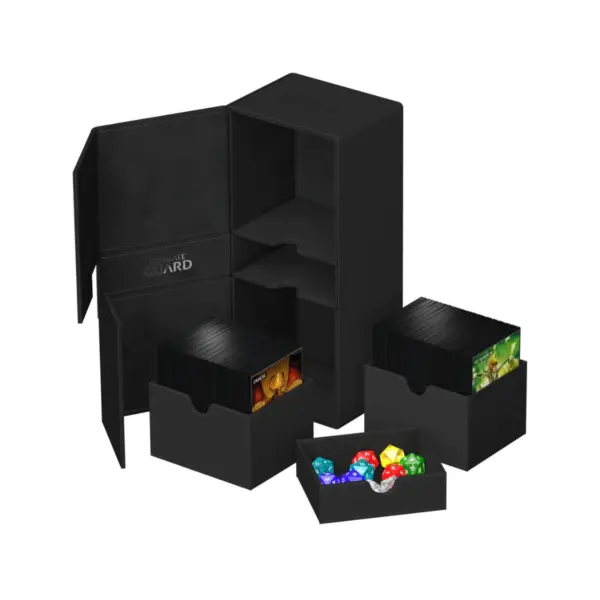 Ultimate Guard Twin Flip'N'Tray 266+ Xenoskin - Black Open Ultimate Guard Twin Flip'N'Tray 266+ Xenoskin - Black