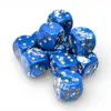 Chessex Brush Wavebreak/gold 16mm d6 Dice Block (12 dice)