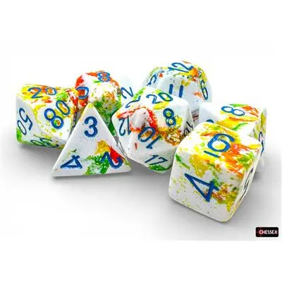 Chessex Brush Polyhedral Breezy/Blue 7-Die Set