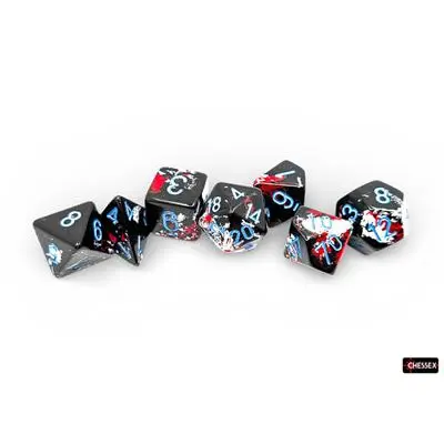 Chessex Brush Polyhedral Dark Side/Blue 7-Die Set