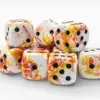 Chessex Brush Sunrise/black 16mm d6 Dice Block (12 dice)