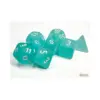 Chessex Frosted 7-Die Set - Teal w/white