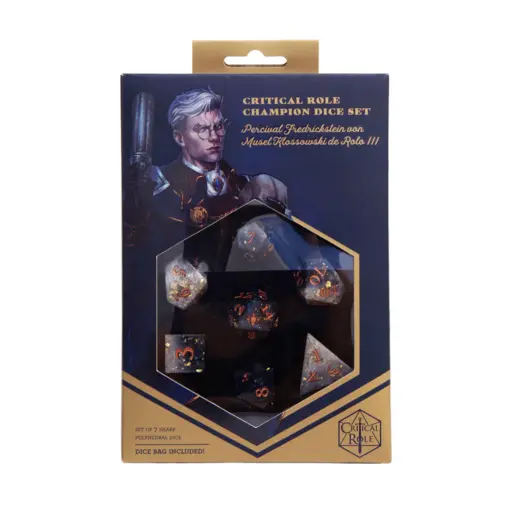 Critical Role Champion Dice Set Percival Fredrickstein Von Musel Klossowski De Rolo III