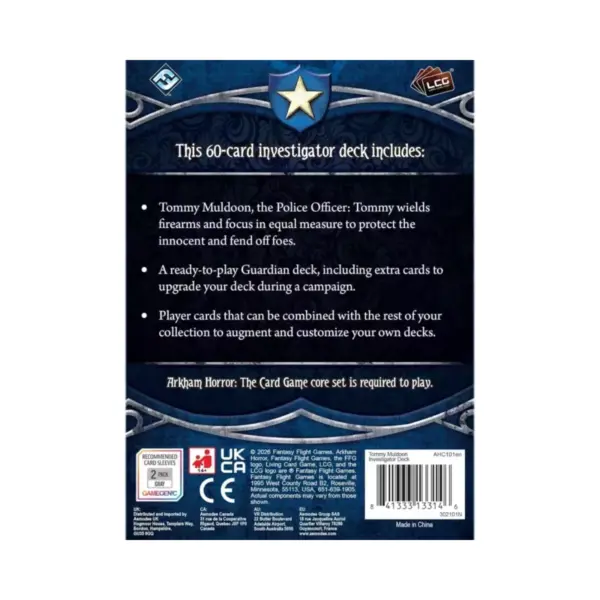 Ffg Arkham Horror: The Card Game - Tommy Muldoon Investigator Deck - En