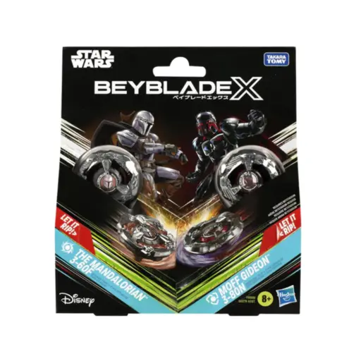 Beyblade X And Star Wars Collab The Mandalorian 3-60F Vs. Moff Gideon 3-80N