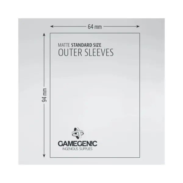 Gamegenic - Outer Sleeves Matte Standard Size (50 Sleeves) Size Gamegenic - Outer Sleeves Matte Standard Size (50 Sleeves)
