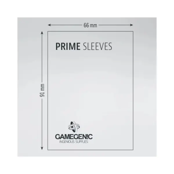 Gamegenic - Prime Sleeves Red 66X91 Size Gamegenic - Prime Sleeves Red 66X91