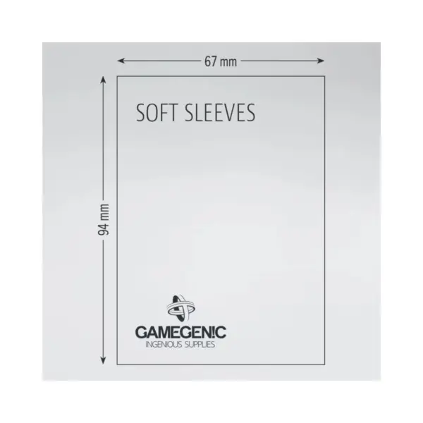 Gamegenic - Soft Sleeves 67X94 Size Gamegenic - Soft Sleeves 67X94