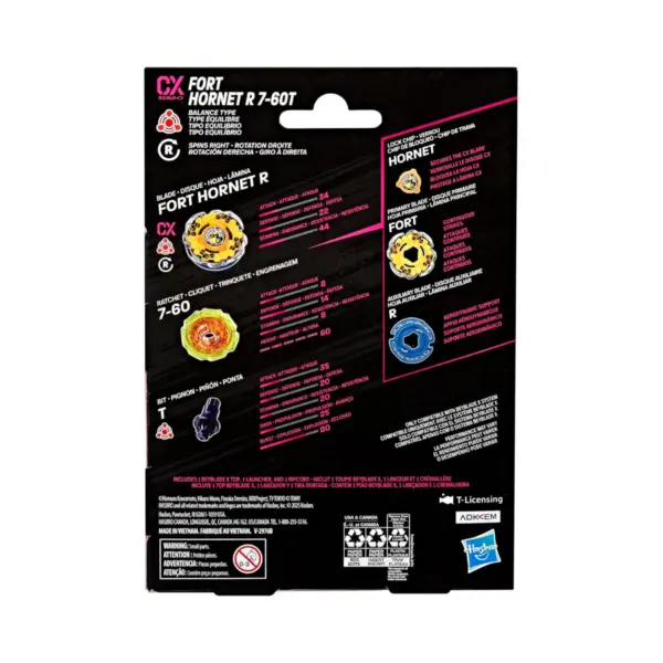 Beyblade X Fort Hornet R 7-60T Cx Starter Pack Set