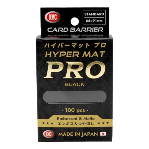 KMC Standard Sleeves - Hyper MAT PRO Black (100 Sleeves) - Packaging