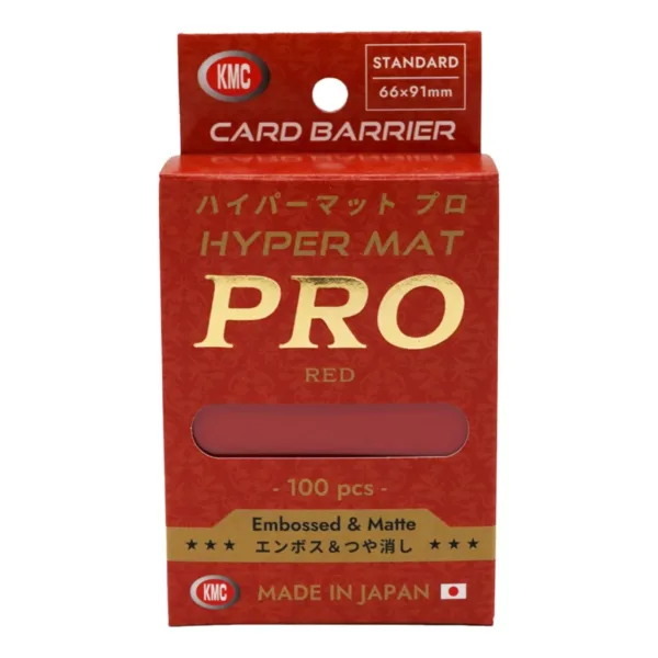 Kmc Standard Sleeves - Hyper Mat Pro Red (100 Sleeves) - Packaging Kmc Standard Sleeves - Hyper Mat Pro Red (100 Sleeves) - Packaging