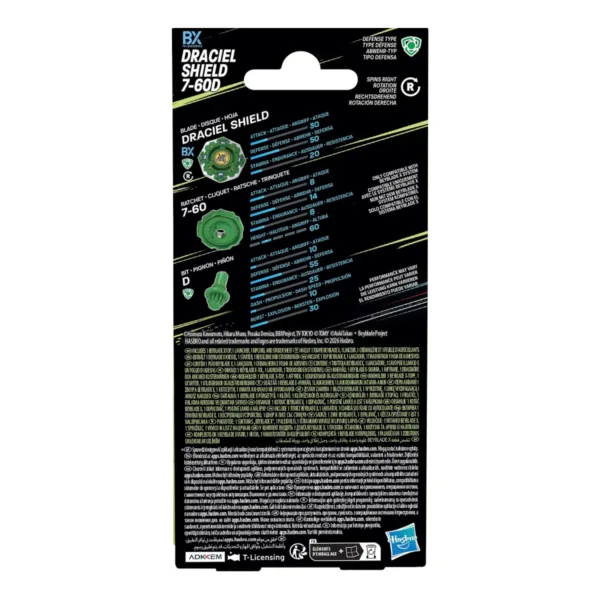 Beyblade X X-Over Project Draciel Shield 7-60D Pack Set - Back Cover